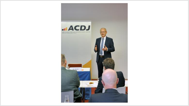 ACDJ Mitgliederversammlung 2026 - Staatsminister Dr. Helmut Martin